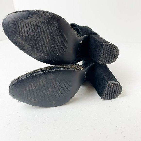 FARYL ROBIN X ANTHROPOLOGIE Black Gold Vegan Suede and Calf Hair Atwood 7 - Picture 11 of 13